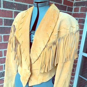 Vintage Suede Phoenix USA Fringed Jacket
